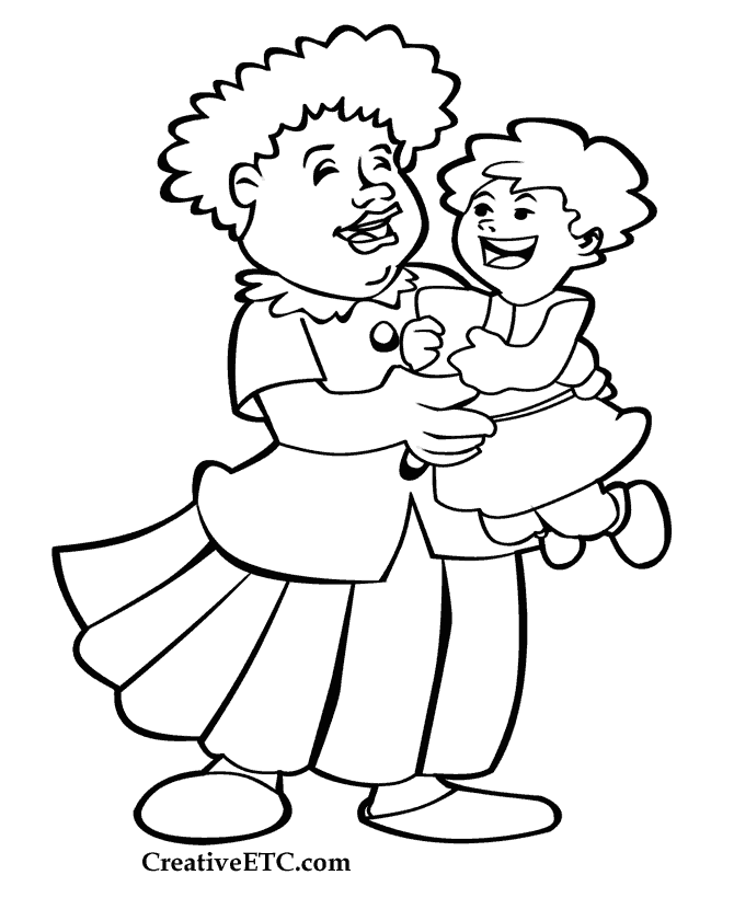 Dibujo para colorear: Mamá (Personajes) #101144 - Dibujos para Colorear e Imprimir Gratis