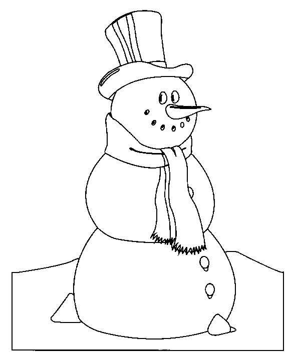 Dibujo para colorear: Muñeco de nieve (Personajes) #89165 - Dibujos para Colorear e Imprimir Gratis