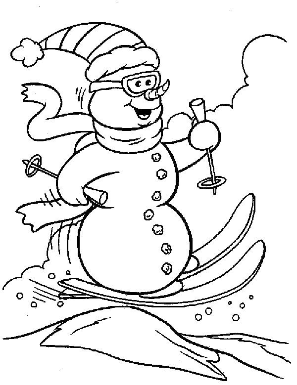 Dibujo para colorear: Muñeco de nieve (Personajes) #89166 - Dibujos para Colorear e Imprimir Gratis