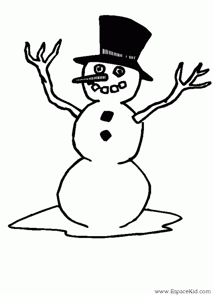 Dibujo para colorear: Muñeco de nieve (Personajes) #89170 - Dibujos para Colorear e Imprimir Gratis