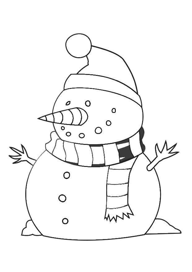 Dibujo para colorear: Muñeco de nieve (Personajes) #89185 - Dibujos para Colorear e Imprimir Gratis