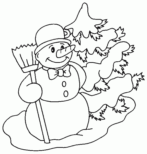 Dibujo para colorear: Muñeco de nieve (Personajes) #89192 - Dibujos para Colorear e Imprimir Gratis