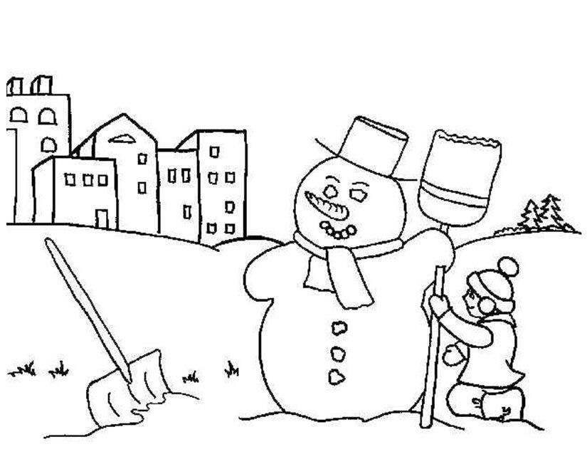 Dibujo para colorear: Muñeco de nieve (Personajes) #89193 - Dibujos para Colorear e Imprimir Gratis