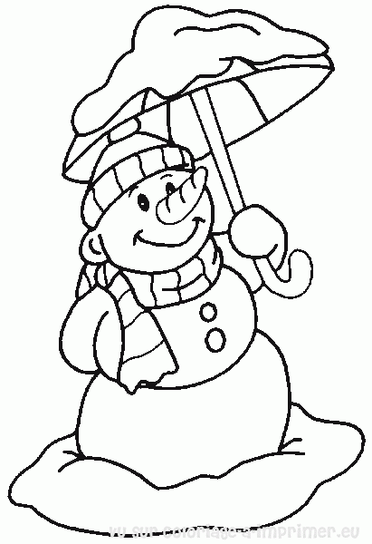 Dibujo para colorear: Muñeco de nieve (Personajes) #89213 - Dibujos para Colorear e Imprimir Gratis