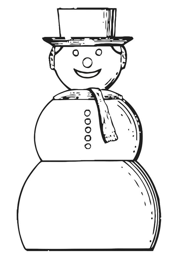 Dibujo para colorear: Muñeco de nieve (Personajes) #89216 - Dibujos para Colorear e Imprimir Gratis