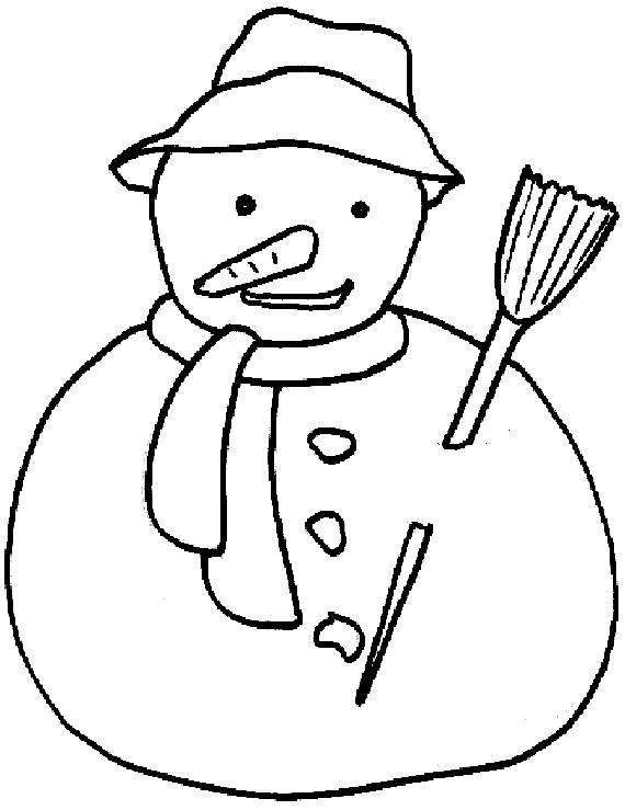 Dibujo para colorear: Muñeco de nieve (Personajes) #89218 - Dibujos para Colorear e Imprimir Gratis