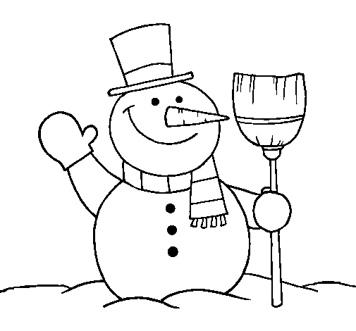 Dibujo para colorear: Muñeco de nieve (Personajes) #89220 - Dibujos para Colorear e Imprimir Gratis
