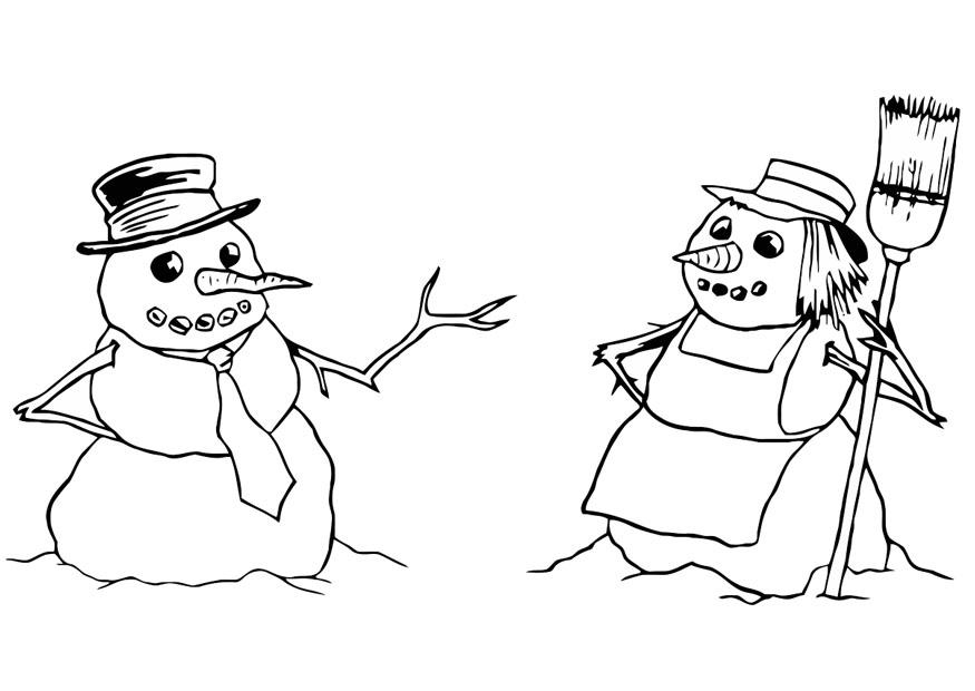 Dibujo para colorear: Muñeco de nieve (Personajes) #89240 - Dibujos para Colorear e Imprimir Gratis