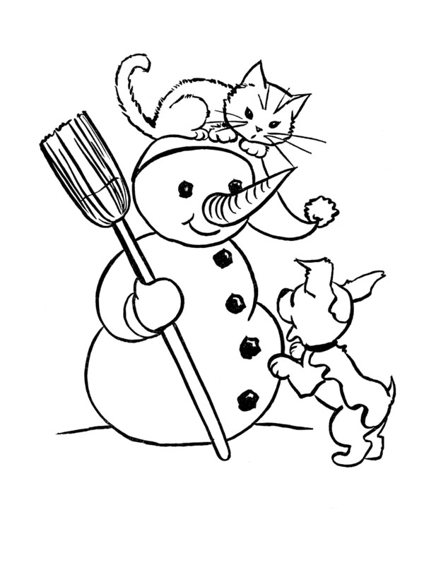 Dibujo para colorear: Muñeco de nieve (Personajes) #89264 - Dibujos para Colorear e Imprimir Gratis