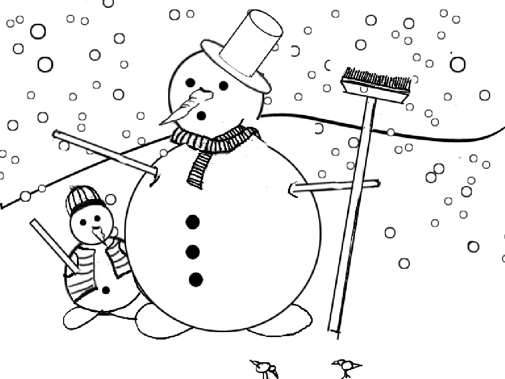 Dibujo para colorear: Muñeco de nieve (Personajes) #89274 - Dibujos para Colorear e Imprimir Gratis