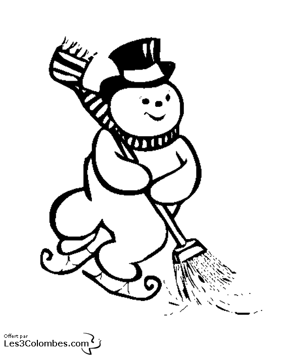 Dibujo para colorear: Muñeco de nieve (Personajes) #89280 - Dibujos para Colorear e Imprimir Gratis