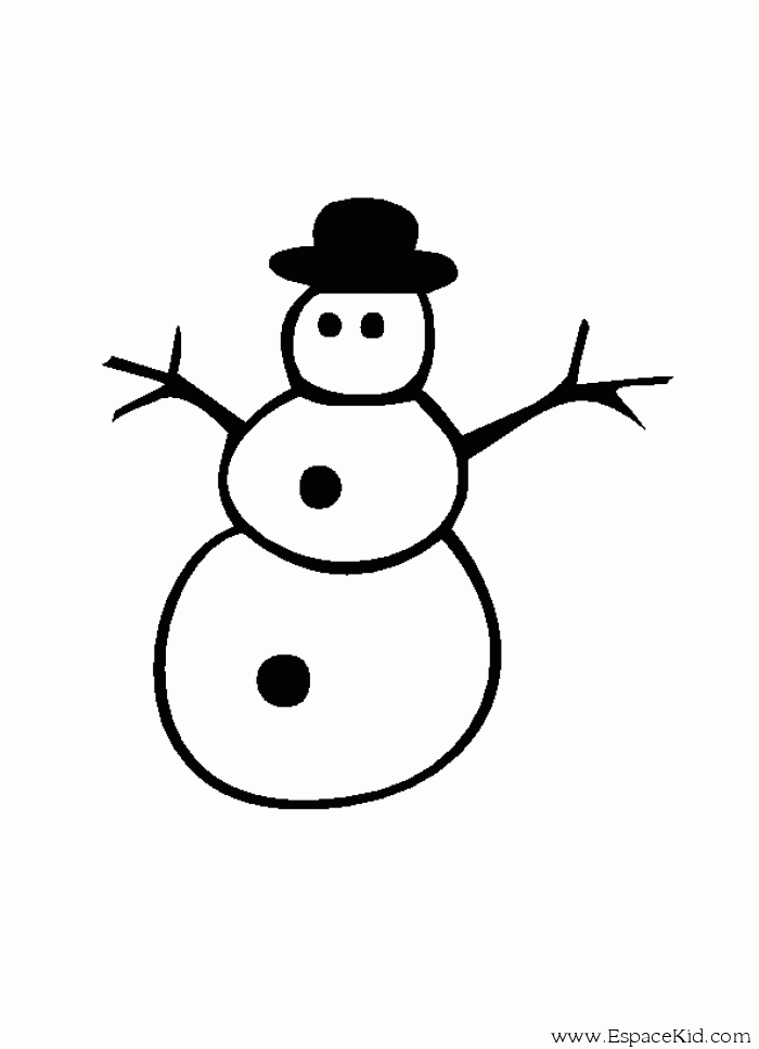 Dibujo para colorear: Muñeco de nieve (Personajes) #89284 - Dibujos para Colorear e Imprimir Gratis