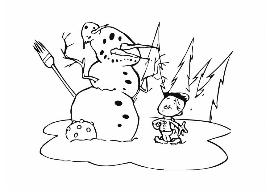 Dibujo para colorear: Muñeco de nieve (Personajes) #89292 - Dibujos para Colorear e Imprimir Gratis