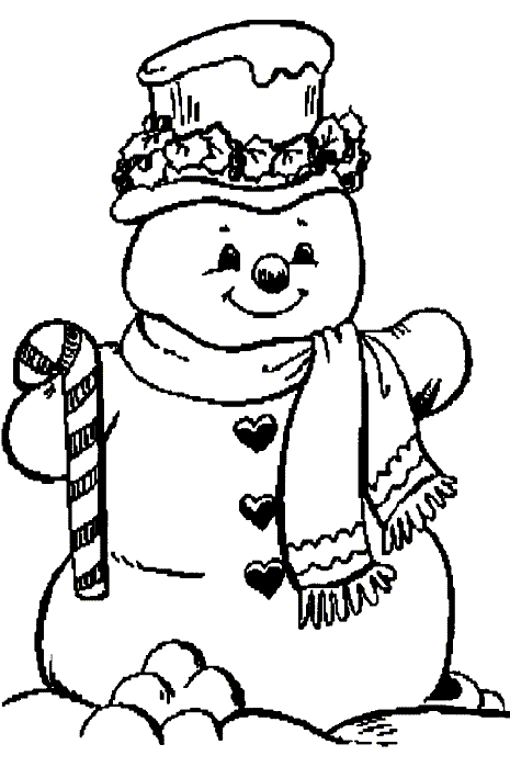 Dibujo para colorear: Muñeco de nieve (Personajes) #89302 - Dibujos para Colorear e Imprimir Gratis