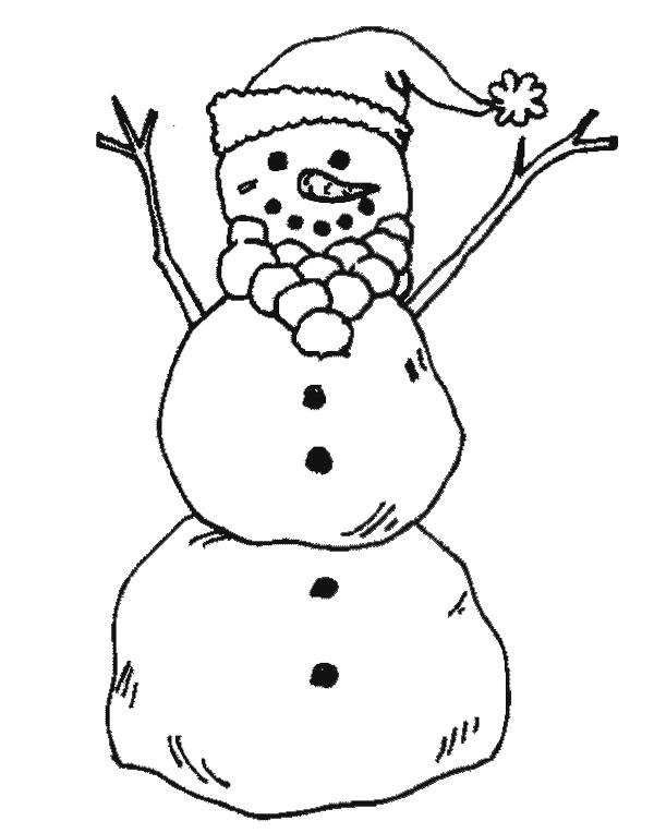 Dibujo para colorear: Muñeco de nieve (Personajes) #89321 - Dibujos para Colorear e Imprimir Gratis