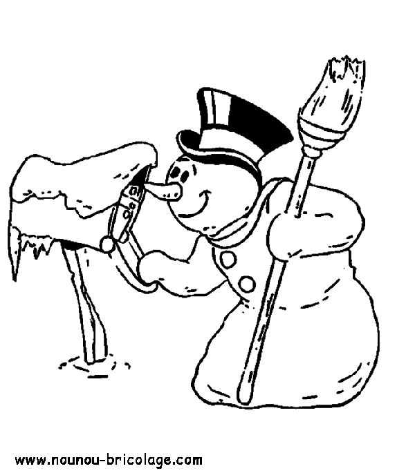 Dibujo para colorear: Muñeco de nieve (Personajes) #89331 - Dibujos para Colorear e Imprimir Gratis