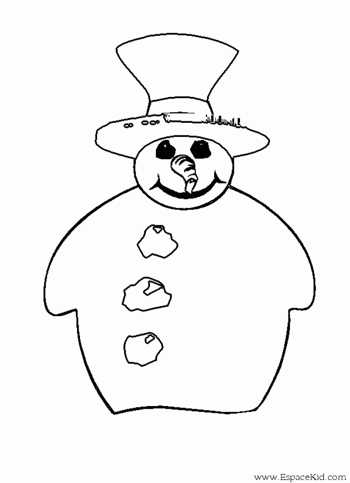 Dibujo para colorear: Muñeco de nieve (Personajes) #89341 - Dibujos para Colorear e Imprimir Gratis