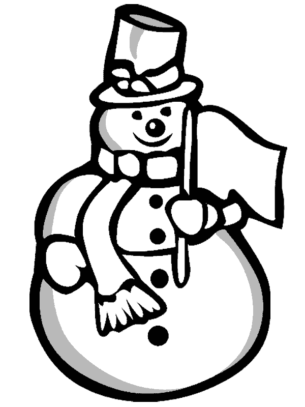 Dibujo para colorear: Muñeco de nieve (Personajes) #89352 - Dibujos para Colorear e Imprimir Gratis