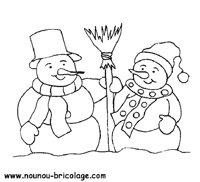 Dibujo para colorear: Muñeco de nieve (Personajes) #89355 - Dibujos para Colorear e Imprimir Gratis