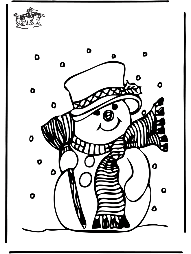 Dibujo para colorear: Muñeco de nieve (Personajes) #89357 - Dibujos para Colorear e Imprimir Gratis