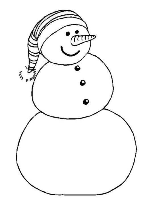 Dibujo para colorear: Muñeco de nieve (Personajes) #89360 - Dibujos para Colorear e Imprimir Gratis