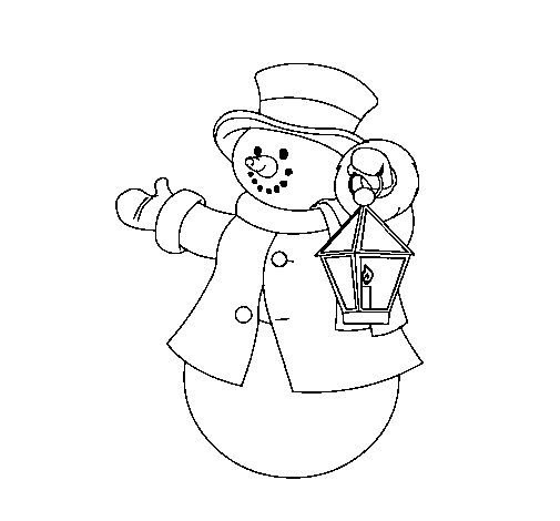 Dibujo para colorear: Muñeco de nieve (Personajes) #89361 - Dibujos para Colorear e Imprimir Gratis