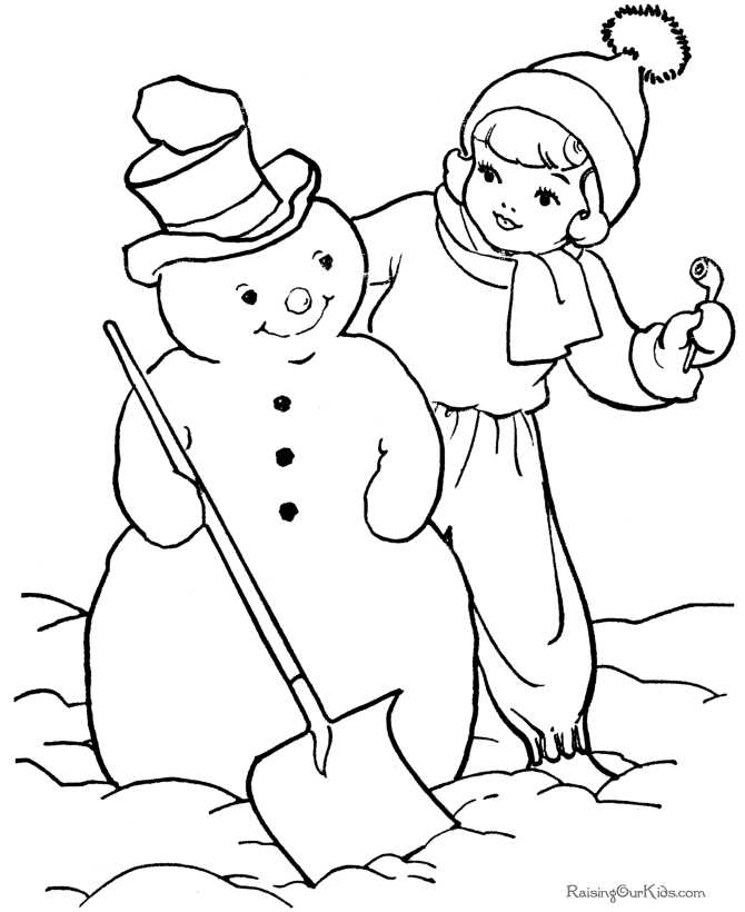 Dibujo para colorear: Muñeco de nieve (Personajes) #89370 - Dibujos para Colorear e Imprimir Gratis