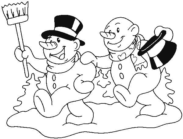 Dibujo para colorear: Muñeco de nieve (Personajes) #89374 - Dibujos para Colorear e Imprimir Gratis