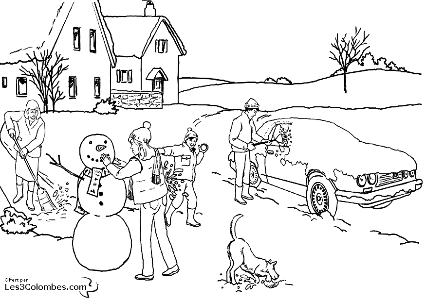 Dibujo para colorear: Muñeco de nieve (Personajes) #89376 - Dibujos para Colorear e Imprimir Gratis