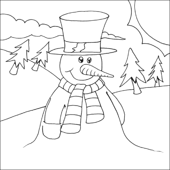 Dibujo para colorear: Muñeco de nieve (Personajes) #89378 - Dibujos para Colorear e Imprimir Gratis