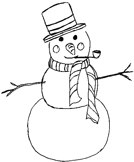 Dibujo para colorear: Muñeco de nieve (Personajes) #89388 - Dibujos para Colorear e Imprimir Gratis