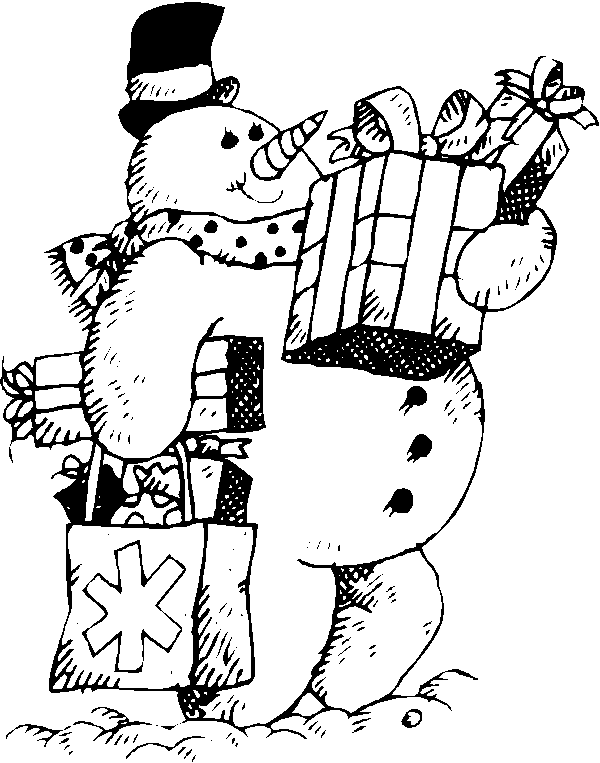 Dibujo para colorear: Muñeco de nieve (Personajes) #89395 - Dibujos para Colorear e Imprimir Gratis