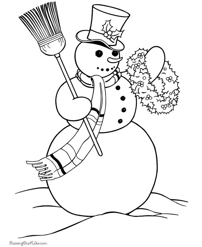 Dibujo para colorear: Muñeco de nieve (Personajes) #89396 - Dibujos para Colorear e Imprimir Gratis