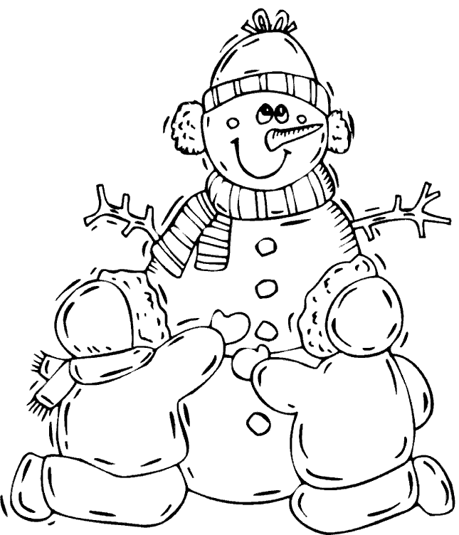 Dibujo para colorear: Muñeco de nieve (Personajes) #89397 - Dibujos para Colorear e Imprimir Gratis