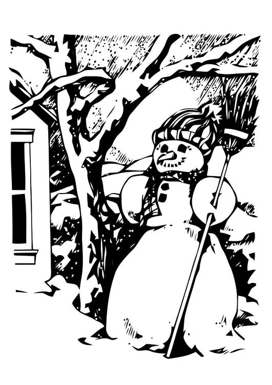 Dibujo para colorear: Muñeco de nieve (Personajes) #89399 - Dibujos para Colorear e Imprimir Gratis