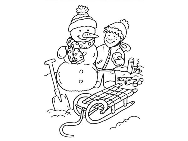 Dibujo para colorear: Muñeco de nieve (Personajes) #89409 - Dibujos para Colorear e Imprimir Gratis