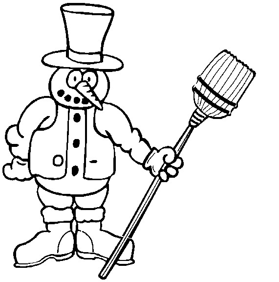 Dibujo para colorear: Muñeco de nieve (Personajes) #89414 - Dibujos para Colorear e Imprimir Gratis