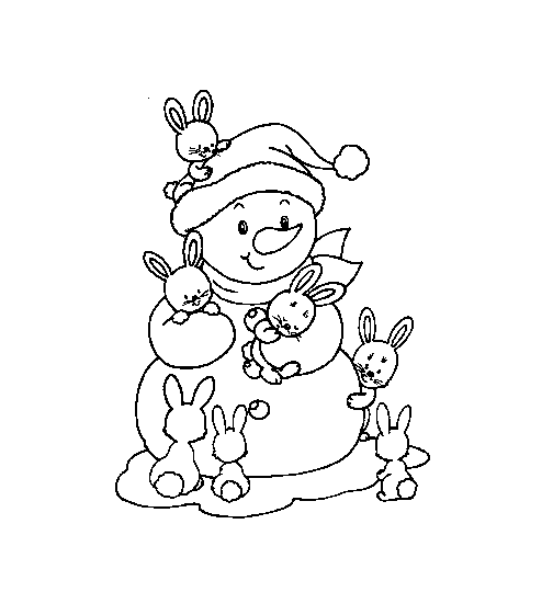 Dibujo para colorear: Muñeco de nieve (Personajes) #89419 - Dibujos para Colorear e Imprimir Gratis