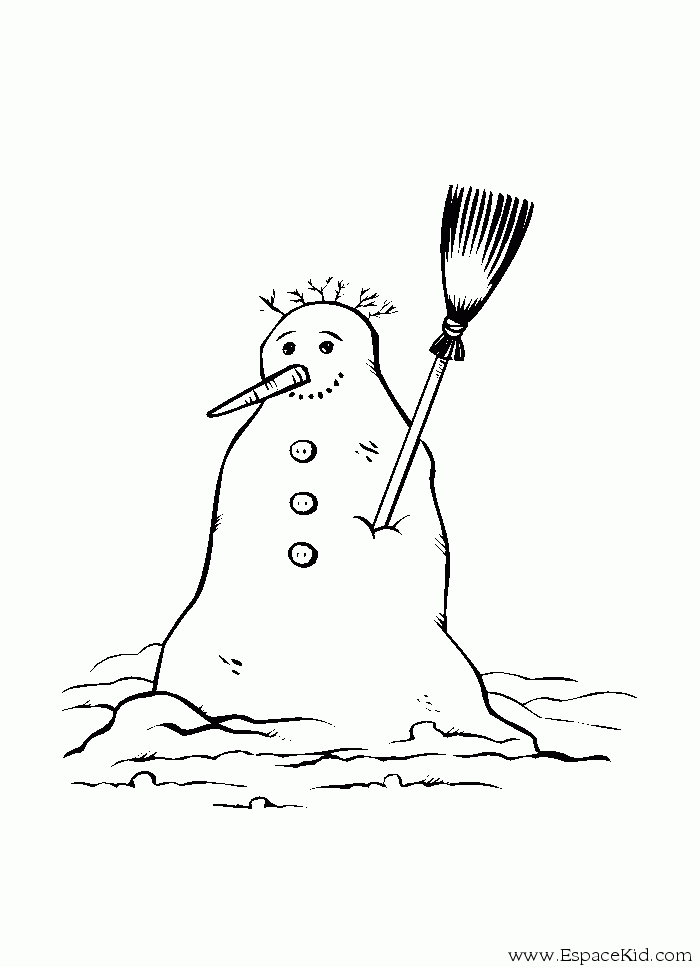 Dibujo para colorear: Muñeco de nieve (Personajes) #89420 - Dibujos para Colorear e Imprimir Gratis