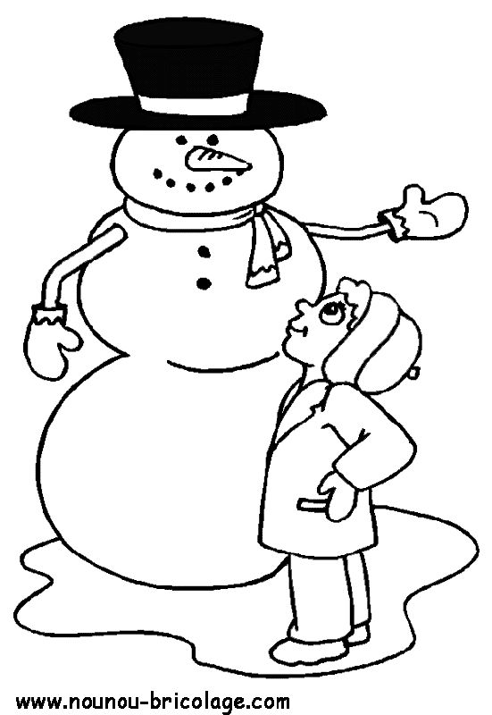 Dibujo para colorear: Muñeco de nieve (Personajes) #89426 - Dibujos para Colorear e Imprimir Gratis