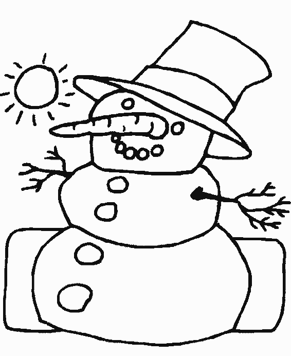 Dibujo para colorear: Muñeco de nieve (Personajes) #89451 - Dibujos para Colorear e Imprimir Gratis