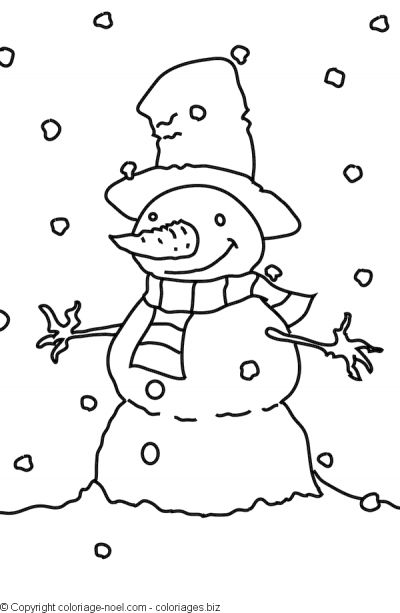 Dibujo para colorear: Muñeco de nieve (Personajes) #89467 - Dibujos para Colorear e Imprimir Gratis