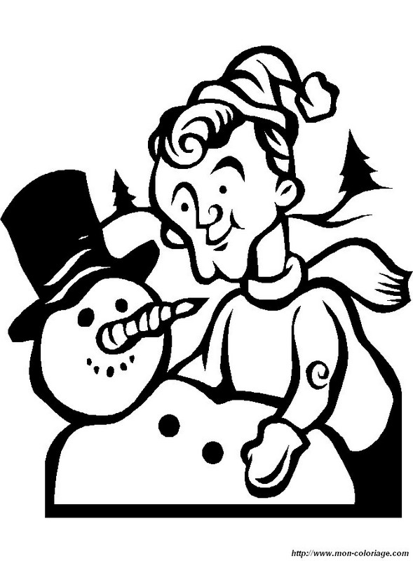 Dibujo para colorear: Muñeco de nieve (Personajes) #89468 - Dibujos para Colorear e Imprimir Gratis