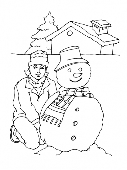 Dibujo para colorear: Muñeco de nieve (Personajes) #89475 - Dibujos para Colorear e Imprimir Gratis