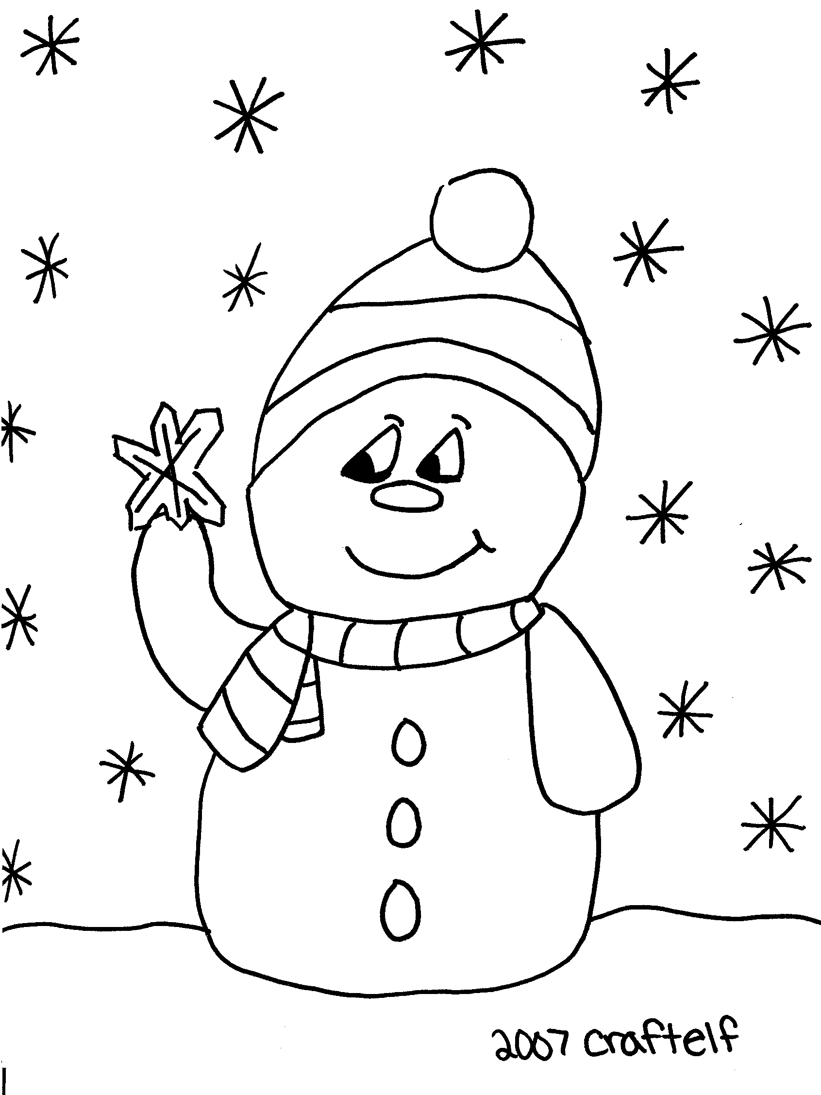 Dibujo para colorear: Muñeco de nieve (Personajes) #89479 - Dibujos para Colorear e Imprimir Gratis