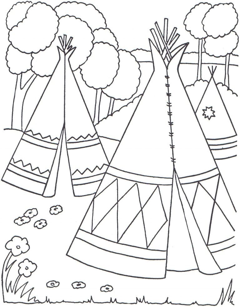 Dibujo gratuito Nativo Americano #181237 de la coleccion Personajes para imprimir