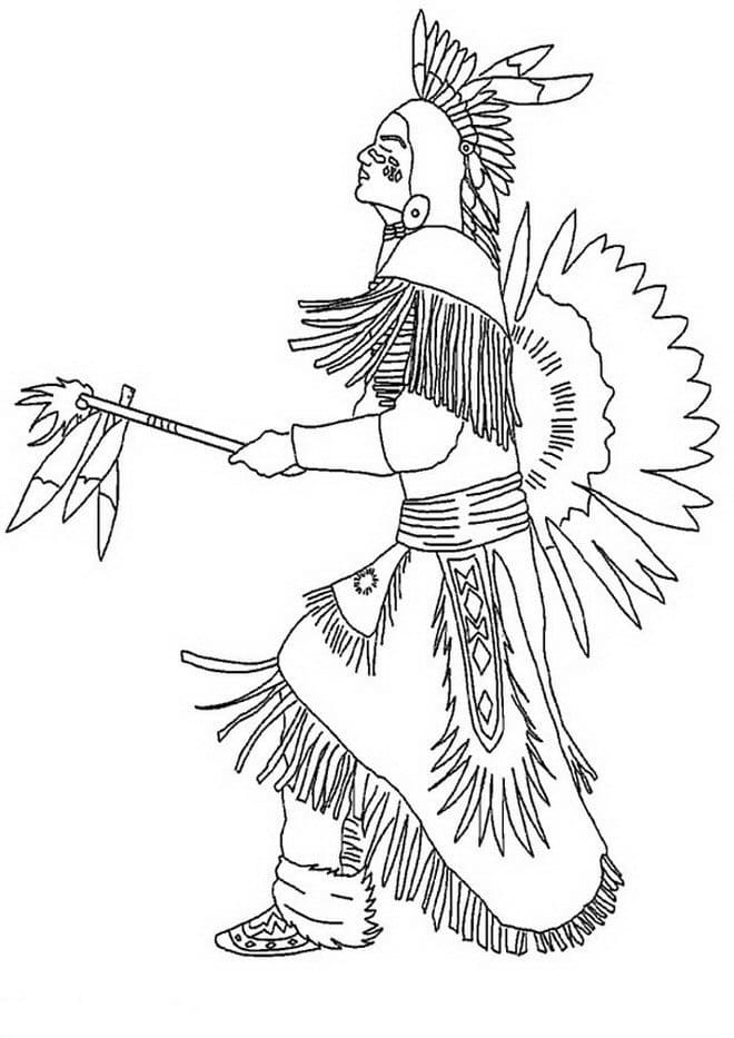 Dibujo gratuito Nativo Americano #181241 de la coleccion Personajes para imprimir