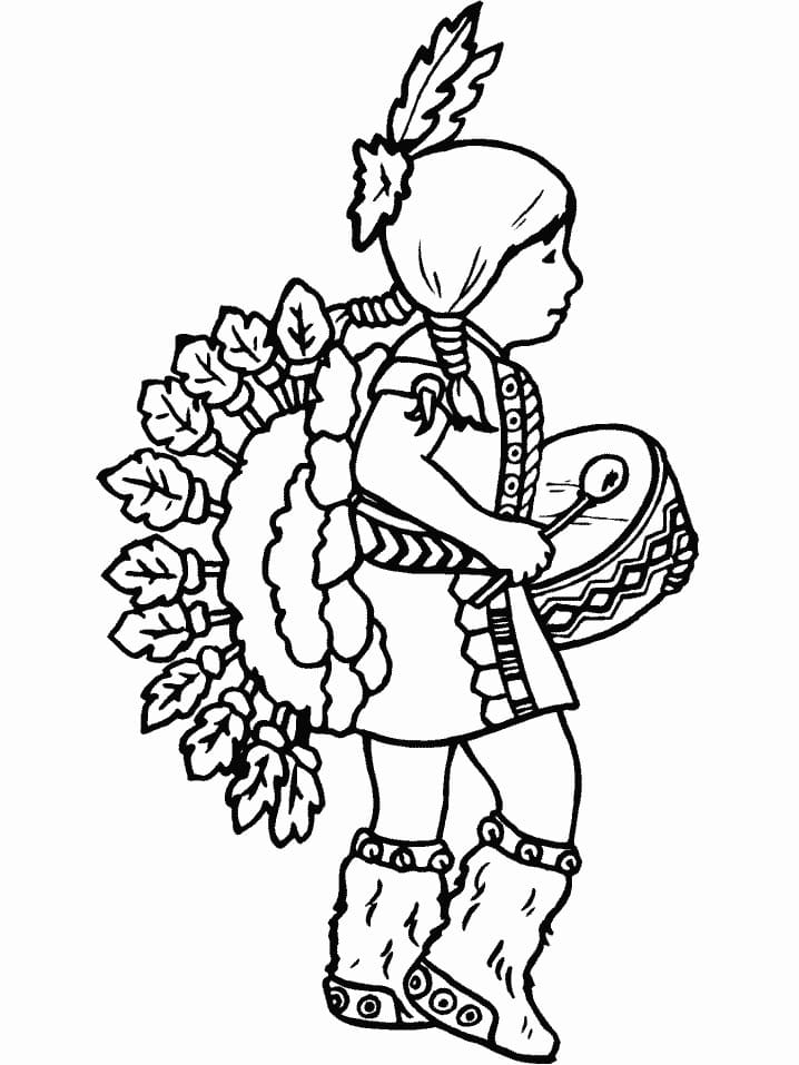 Dibujo gratuito Nativo Americano #181242 de la coleccion Personajes para imprimir