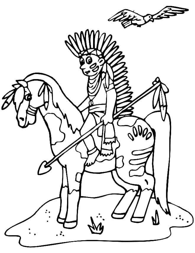Dibujo gratuito Nativo Americano #181246 de la coleccion Personajes para imprimir