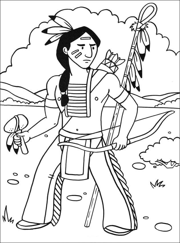 Dibujo gratuito Nativo Americano #181256 de la coleccion Personajes para imprimir